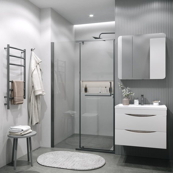 Душевая дверь Grossman Pragma 110 см 100.K33.03.110.42.00, графит сатин/прозрачное - 4 Душевая дверь Grossman Pragma 110 см 100.K33.03.110.42.00, графит сатин/прозрачное фото 4