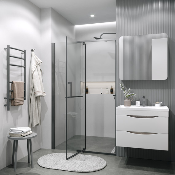 Душевая дверь Grossman Pragma 110 см 100.K33.03.110.42.00, графит сатин/прозрачное - 6 Душевая дверь Grossman Pragma 110 см 100.K33.03.110.42.00, графит сатин/прозрачное фото 6