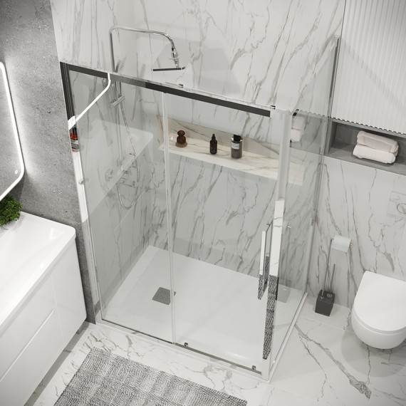 Душевое ограждение Grossman Cosmo 130x70 см 120.K33.02.1370.10.00, хром/прозрачное фото 4