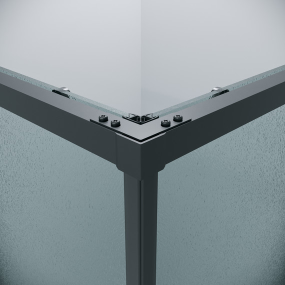 Душевое ограждение Grossman Galaxy 80x80 см 300.K33.01.8080.21.02, чёрный матовый/шиншилла фото 10