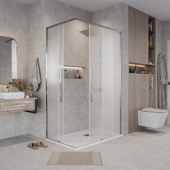 Душевое ограждение Grossman Galaxy 90x80 см 300.K33.01.9080.10.02, хром/шиншилла фото 4