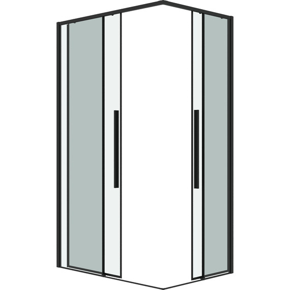 Душевое ограждение Grossman Galaxy 110x100 см 300.K33.01.1110.42.00, графит сатин/прозрачное фото 2