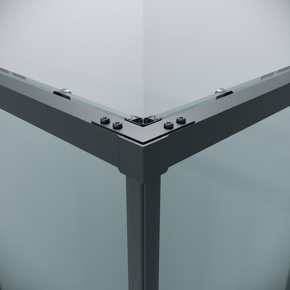 Душевое ограждение Grossman Galaxy 110x100 см 300.K33.01.1110.42.00, графит сатин/прозрачное фото 8