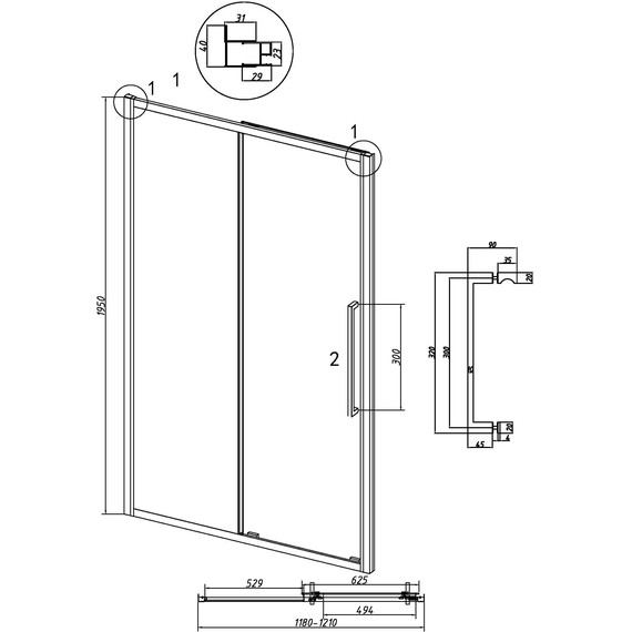 Душевая дверь Grossman Cosmo 120 см 100.K33.02.120.42.00, графит сатин/прозрачное - 11 Душевая дверь Grossman Cosmo 120 см 100.K33.02.120.42.00, графит сатин/прозрачное фото 11