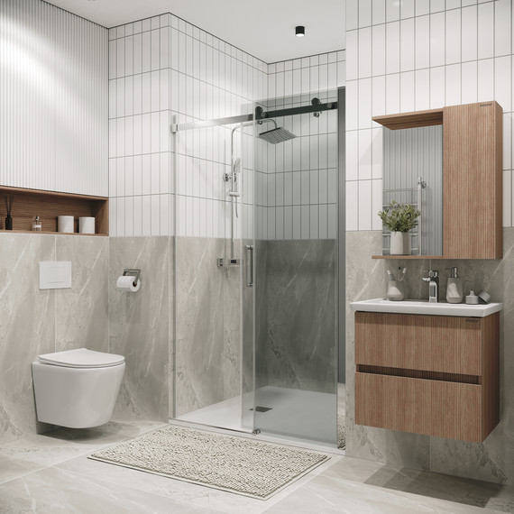 Душевая дверь Grossman Classic 110 см 100.K33.04.110.10.00, хром/прозрачное фото 6