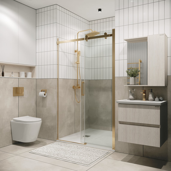 Душевая дверь Grossman Classic 120 см 100.K33.04.120.32.00, золото сатин/прозрачное - 6 Душевая дверь Grossman Classic 120 см 100.K33.04.120.32.00, золото сатин/прозрачное фото 6