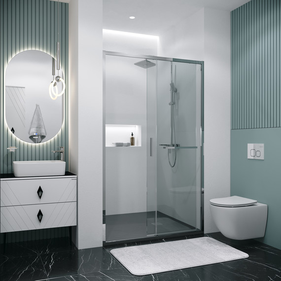 Душевая дверь Grossman Style 100 см 100.K33.05.100.10.00, хром/прозрачное - 5 Душевая дверь Grossman Style 100 см 100.K33.05.100.10.00, хром/прозрачное фото 5