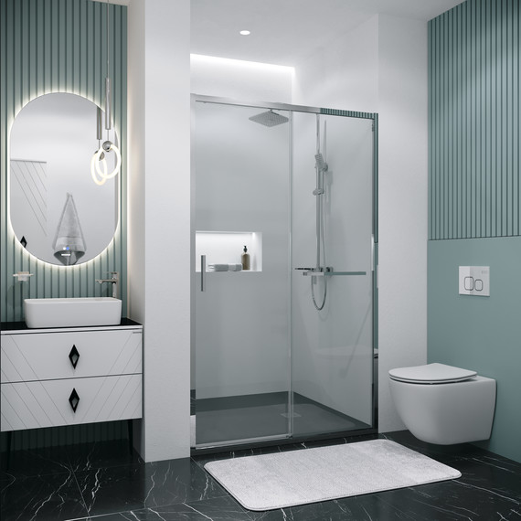 Душевая дверь Grossman Style 100 см 100.K33.05.100.10.00, хром/прозрачное - 6 Душевая дверь Grossman Style 100 см 100.K33.05.100.10.00, хром/прозрачное фото 6