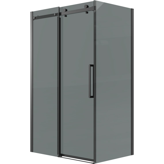 Душевое ограждение Grossman Classic 100x80 см 120.K33.04.1080.21.10, чёрный матовый/тонированное фото 2