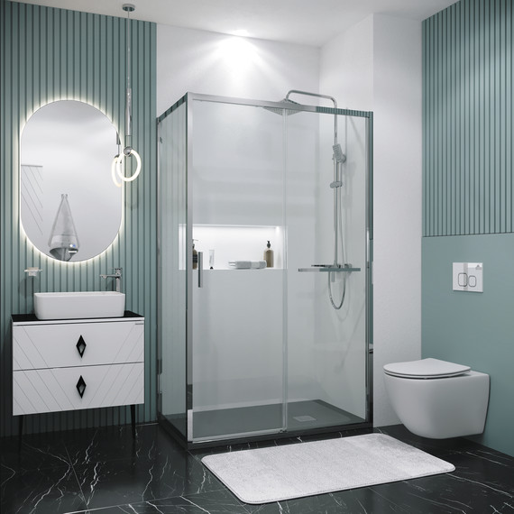 Душевое ограждение Grossman Style 100x90 см 120.K33.05.1090.10.00, хром/прозрачное фото 4