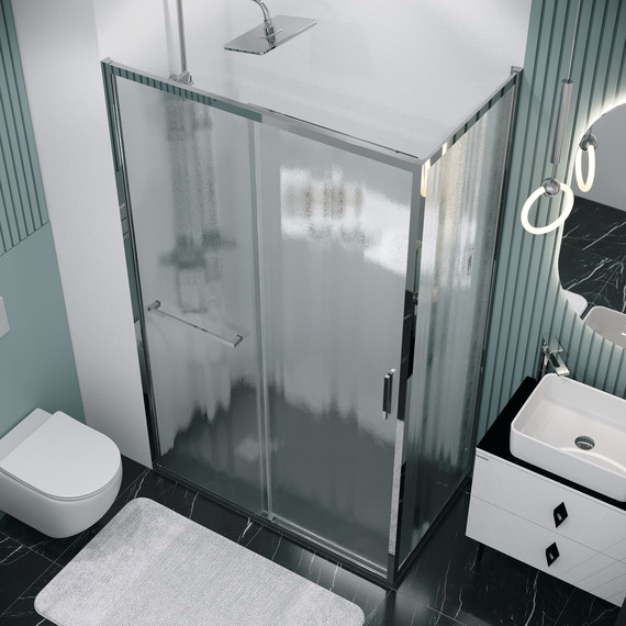 Душевое ограждение Grossman Style 100x80 см 120.K33.05.1080.10.02, хром/шиншилла фото 4