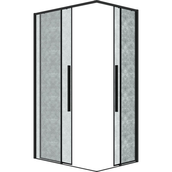 Душевое ограждение Grossman Galaxy 120x70 см 300.K33.01.70R12L.21.02, чёрный матовый/шиншилла фото 2