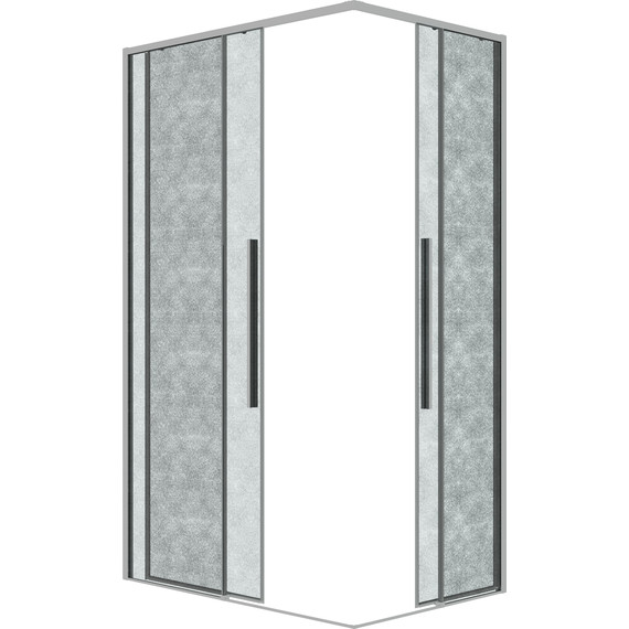 Душевое ограждение Grossman Galaxy 110x80 см 300.K33.01.11R80L.10.02, хром/шиншилла фото 2