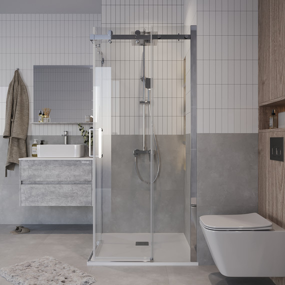 Душевое ограждение Grossman Classic 100x100 см 300.K33.04.1010.10.00, хром/прозрачное фото 4