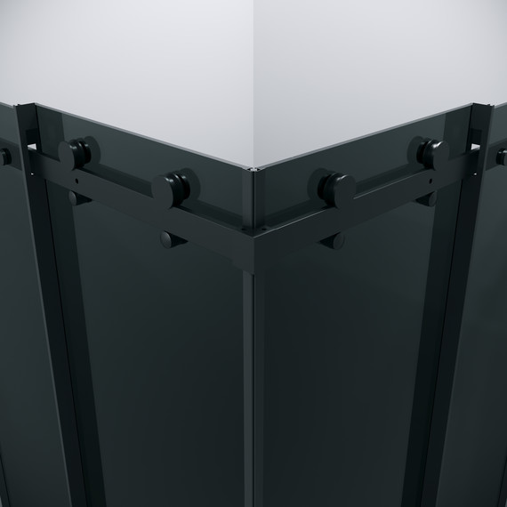 Душевое ограждение Grossman Classic 90x90 см 300.K33.04.9090.21.10, чёрный матовый/тонированное фото 10