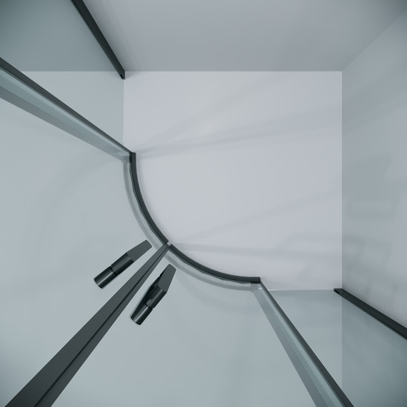 Душевое ограждение Grossman Classic 100x100 см 301.K33.04.1010.21.00, чёрный матовый/прозрачное фото 9