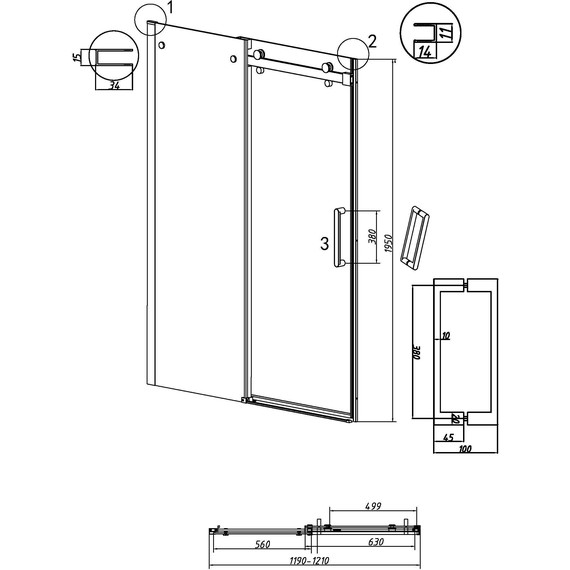 Душевая дверь Grossman Classic 120 см 100.K33.04.120.32.00, золото сатин/прозрачное - 11 Душевая дверь Grossman Classic 120 см 100.K33.04.120.32.00, золото сатин/прозрачное фото 11