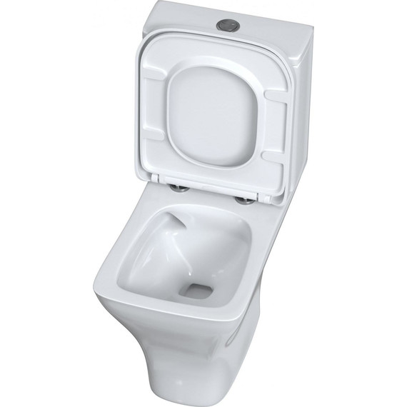 Унитаз-компакт безободковый Taliente Elegante Vortex EL45055 с крышкой микролифт (система смыва Торнадо) фото 5