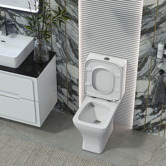 Унитаз-компакт безободковый Taliente Elegante Vortex EL45055 с крышкой микролифт (система смыва Торнадо) фото 6