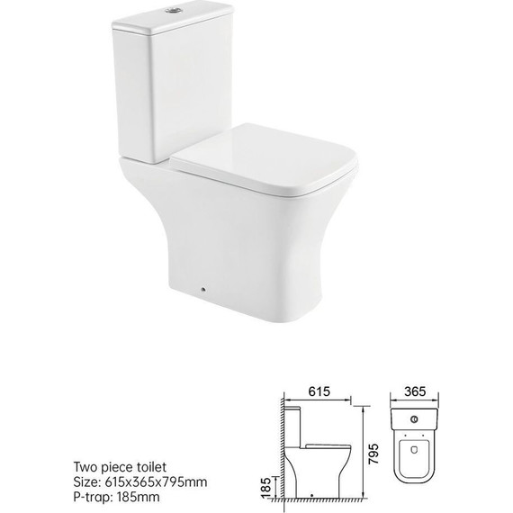 Унитаз-компакт безободковый Taliente Elegante Vortex EL45055 с крышкой микролифт (система смыва Торнадо) фото 7