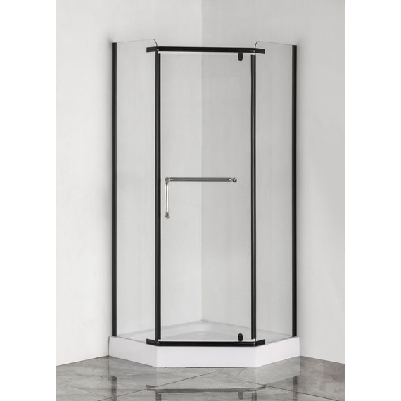 Душевое ограждение Taliente 80x80 см TA-08083-1CB, чёрный/прозрачное фото 3