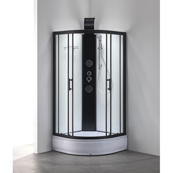 Душевая кабина Taliente 90x90 см TA-99CB, чёрный/прозрачное фото 