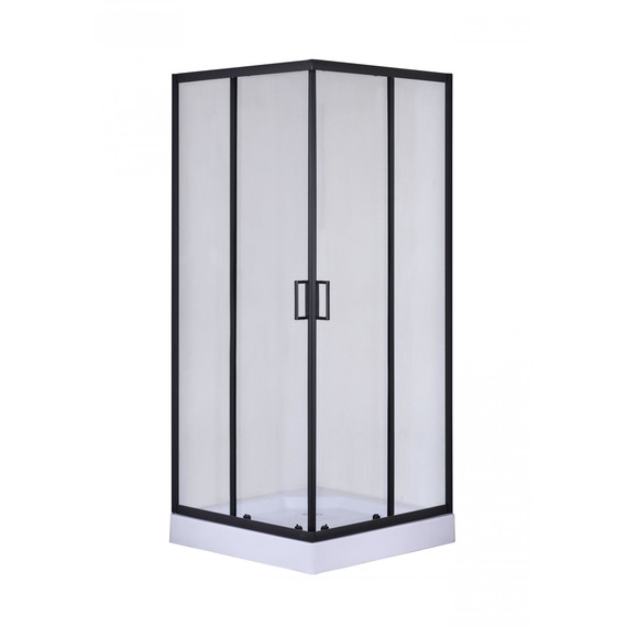 Душевое ограждение Taliente 80x80 см TA-08082-1CB, чёрный/прозрачное фото 