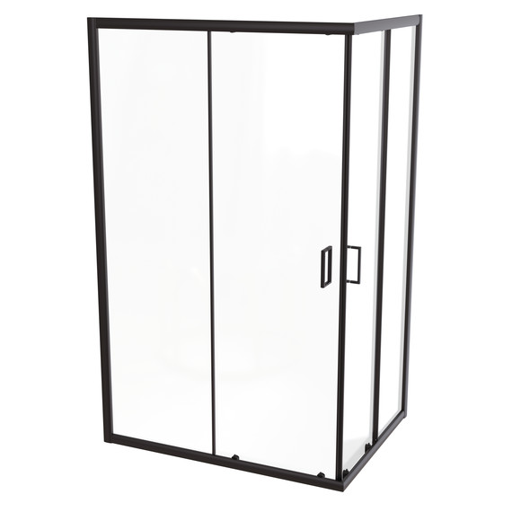 Душевое ограждение Taliente 120x90 см TA-09120-1CB, чёрный/прозрачное фото 