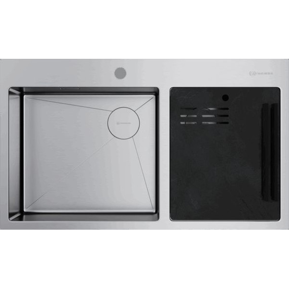 Кухонная мойка Omoikiri Akisame 86-2 Side IN 1,2 мм 4997021, Цвет производителя: нержавеющая сталь фото 2