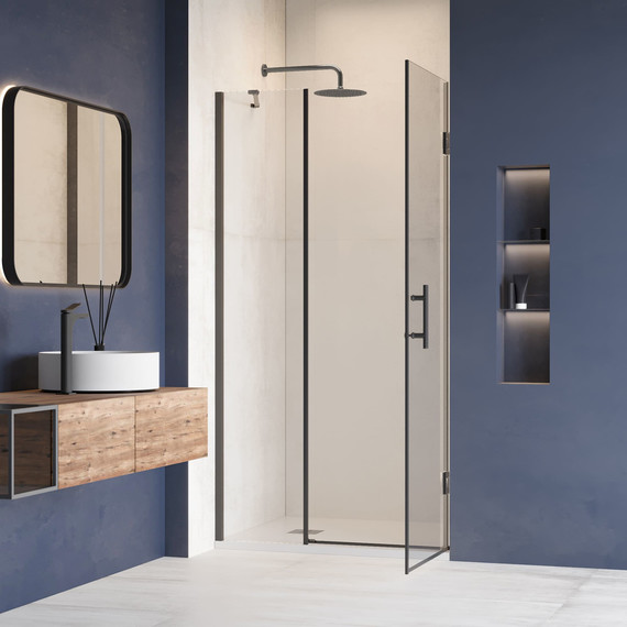 Душевая дверь RGW HO-012B 90 см 350601209-14 (стекло 8 мм), черный/прозрачное фото 2