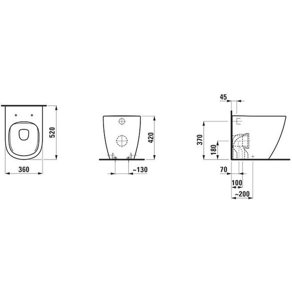 Унитаз напольный приставной Laufen Lua 8.2308.1.000.000.1 фото 2