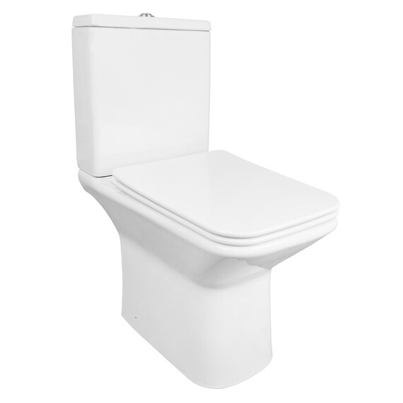 Унитаз-компакт безободковый Azario Formal AZ-1353B с крышкой микролифт фото 