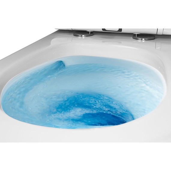 Унитаз подвесной безободковый Azario Ollin AZ-0513R с крышкой микролифт (Система смыва торнадо) фото 10