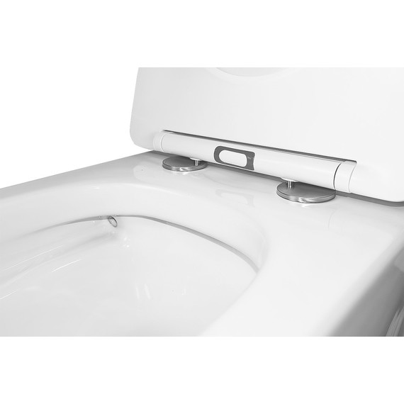 Унитаз подвесной безободковый Azario Ollin AZ-0513R с крышкой микролифт (Система смыва торнадо) фото 6