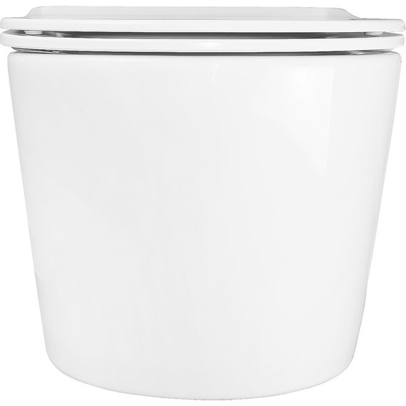 Унитаз подвесной безободковый Azario Ollin AZ-0513R с крышкой микролифт (Система смыва торнадо) фото 8