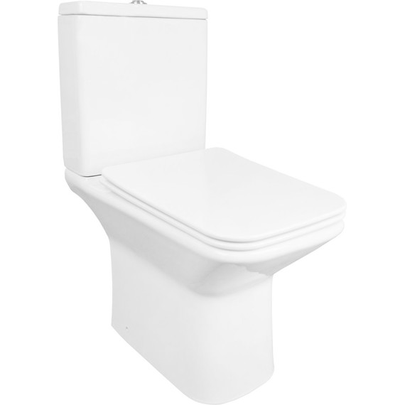 Унитаз-компакт безободковый Azario Formal AZ-1353B с крышкой микролифт фото 