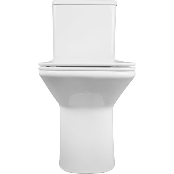 Унитаз-компакт безободковый Azario Formal AZ-1353B с крышкой микролифт фото 6