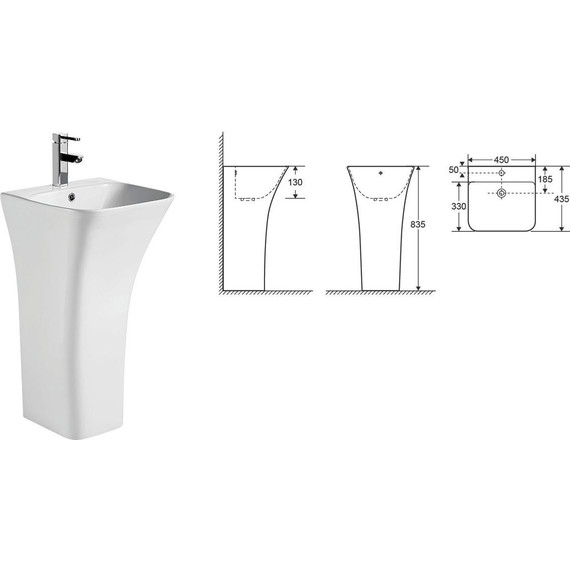 Раковина напольная Ceruttispa Luca 45 см фото 15