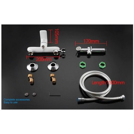 Набор для гигиенического душа Gappo Noar G2048-8, белый/хром - 8 Набор для гигиенического душа Gappo Noar G2048-8, белый/хром фото 8