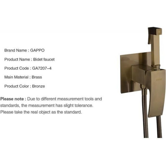 Набор для гигиенического душа Gappo Jacob G7207-4, бронза - 10 Набор для гигиенического душа Gappo Jacob G7207-4, бронза фото 10
