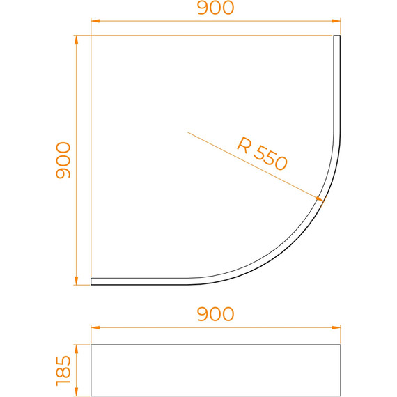 Панель для душевого поддона RGW Acrylic Style PL 90х90 см 16230410-09 фото 2