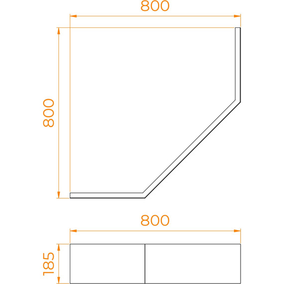 Панель для душевого поддона RGW Acrylic Style TR 80х80 см 16230413-80 - 2 Панель для душевого поддона RGW Acrylic Style TR 80х80 см 16230413-80 фото 2