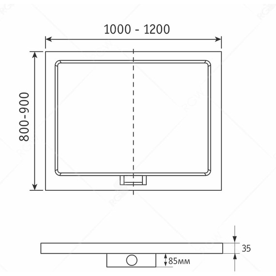 Каменный поддон RGW GWS-21 100х80 см 03150280-01 - 2 Каменный поддон RGW GWS-21 100х80 см 03150280-01 фото 2