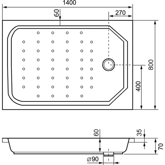 Поддон акриловый RGW Acrylic Style PR 140х80 см 16183814-11 - 3 Поддон акриловый RGW Acrylic Style PR 140х80 см 16183814-11 фото 3