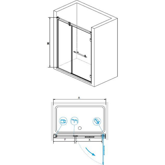 Душевая дверь RGW VI-01 90 см 02040109-18 (стекло 8 мм), белый/золото/прозрачное - 3 Душевая дверь RGW VI-01 90 см 02040109-18 (стекло 8 мм), белый/золото/прозрачное фото 3