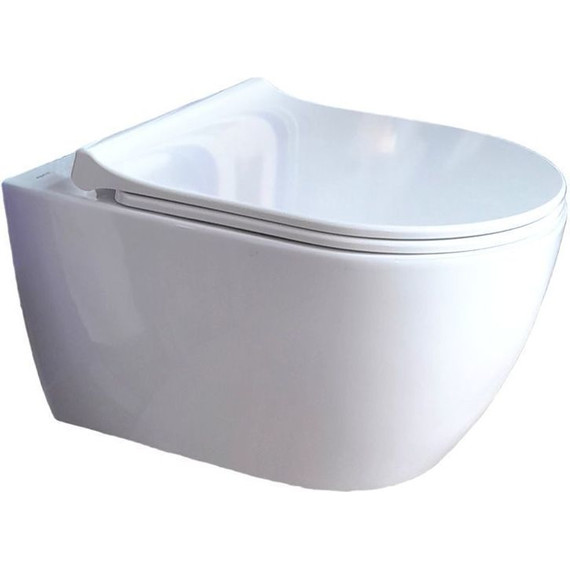 Инсталляция с подвесным унитазом комплект: Aquatek Standard INS-0000012 с подвесным безободковым унитазом Поларис AQ0700-01 сиденье микролифт, крепление, кнопка смыва белая KDI-0000015 фото 2