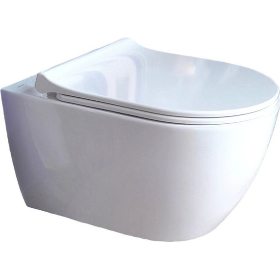 Инсталляция с подвесным унитазом комплект: Aquatek Standard INS-0000012 с подвесным безободковым унитазом Поларис AQ0700-01 сиденье микролифт, крепление, кнопка смыва хром KDI-0000016 фото 4