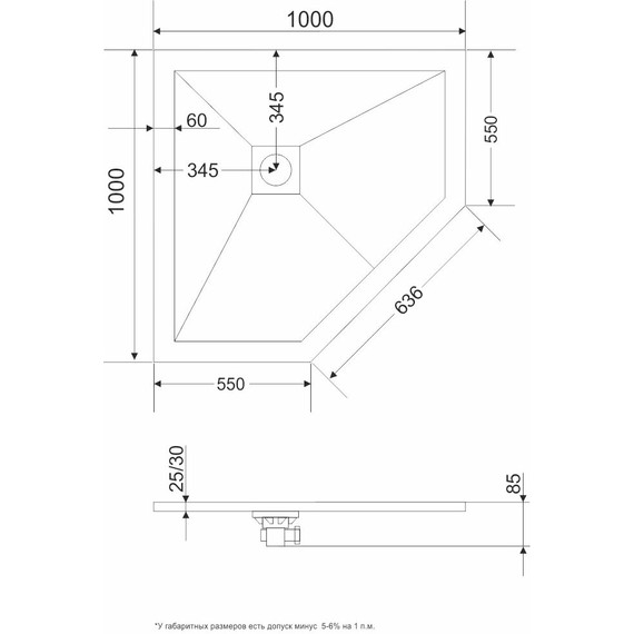 Каменный поддон RGW ST/T-0100W 100х100 см 16155100-01 - 13 Каменный поддон RGW ST/T-0100W 100х100 см 16155100-01 фото 13