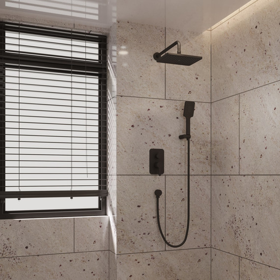 Душевая система для душа Veconi VE-510-B-C4, чёрный матовый, Цвет производителя: чёрный матовый фото 2