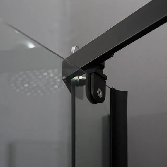 Душевое ограждение Parly 90х90 см ZPE911BE, чёрный/прозрачное фото 5